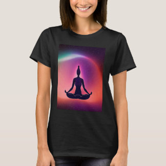 Yoga Girl Female Sun Salutation Meditation Chakra  T-Shirt