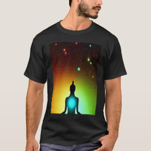 Yoga Girl Female Sun Salutation Meditation Chakra  T-Shirt