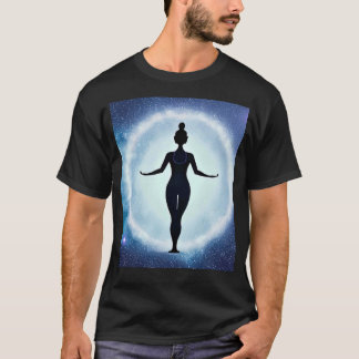 Yoga Girl Female Sun Salutation Meditation Chakra  T-Shirt