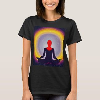 Yoga Girl Female Sun Salutation Meditation Chakra  T-Shirt