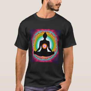 Yoga Girl Female Sun Salutation Meditation Chakra T-Shirt
