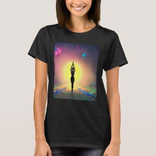 Yoga Girl Female Sun Salutation Meditation Chakra T-Shirt