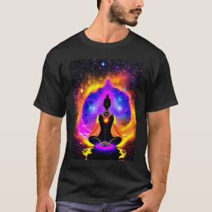 Yoga Girl Female Sun Salutation Meditation Chakra  T-Shirt