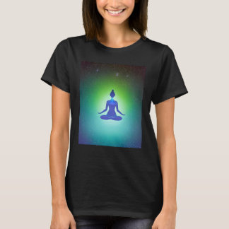 Yoga Girl Female Sun Salutation Meditation Chakra  T-Shirt
