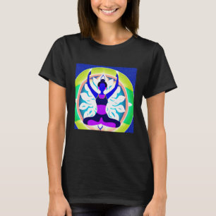 Yoga Girl Female Sun Salutation Meditation Chakra T-Shirt