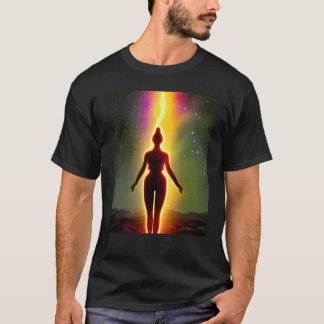 Yoga Girl Female Sun Salutation Meditation Chakra  T-Shirt