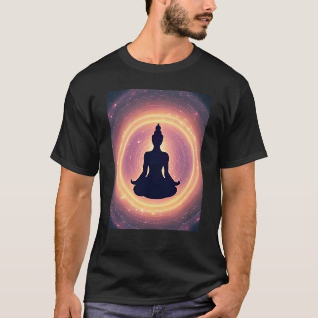 Yoga Girl Female Sun Salutation Meditation Chakra  T-Shirt (Front)