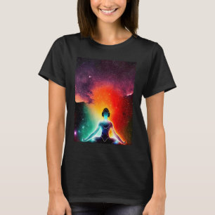 Yoga Girl Female Sun Salutation Meditation Chakra T-Shirt