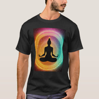 Yoga Girl Female Sun Salutation Meditation Chakra  T-Shirt