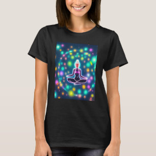 Yoga Girl Female Sun Salutation Meditation Chakra  T-Shirt