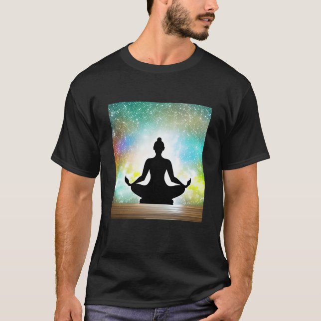 Yoga Girl Female Sun Salutation Meditation Chakra  T-Shirt (Front)