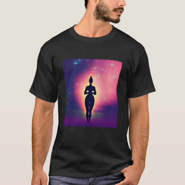 Yoga Girl Female Sun Salutation Meditation Chakra  T-Shirt (Front)