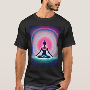 Yoga Girl Female Sun Salutation Meditation Chakra  T-Shirt