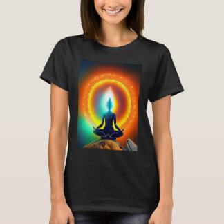 Yoga Girl Female Sun Salutation Meditation Chakra  T-Shirt