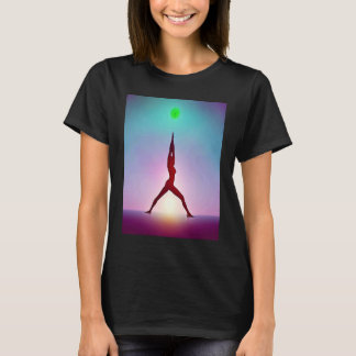 Yoga Girl Female Sun Salutation Meditation Chakra  T-Shirt