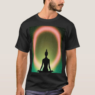 Yoga Girl Female Sun Salutation Meditation Chakra  T-Shirt