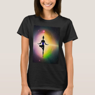 Yoga Girl Female Sun Salutation Meditation Chakra  T-Shirt