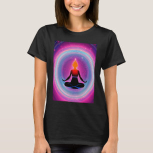 Yoga Girl Female Sun Salutation Meditation Chakra  T-Shirt