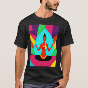 Yoga Girl Female Sun Salutation Meditation Chakra T-Shirt