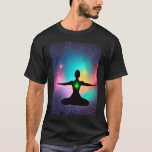 Yoga Girl Female Sun Salutation Meditation Chakra T-Shirt