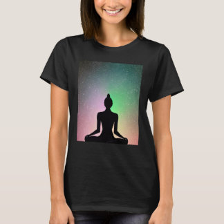 Yoga Girl Female Sun Salutation Meditation Chakra  T-Shirt