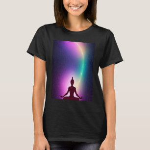 Yoga Girl Female Sun Salutation Meditation Chakra  T-Shirt