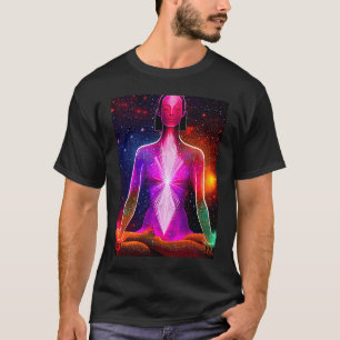 Yoga Girl Female Sun Salutation Meditation Chakra T-Shirt