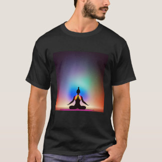 Yoga Girl Female Sun Salutation Meditation Chakra  T-Shirt