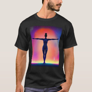 Yoga Girl Female Sun Salutation Meditation Chakra T-Shirt