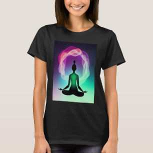 Yoga Girl Female Sun Salutation Meditation Chakra  T-Shirt