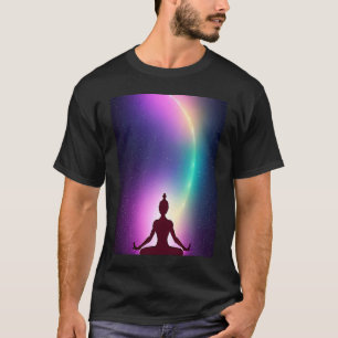 Yoga Girl Female Sun Salutation Meditation Chakra T-Shirt
