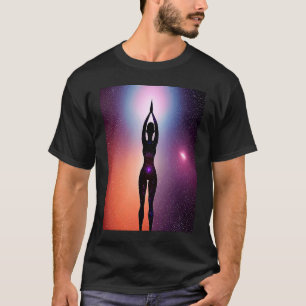 Yoga Girl Female Sun Salutation Meditation Chakra T-Shirt