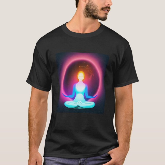 Yoga Girl Female Sun Salutation Meditation Chakra  T-Shirt (Front)