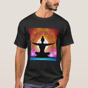Yoga Girl Female Sun Salutation Meditation Chakra T-Shirt