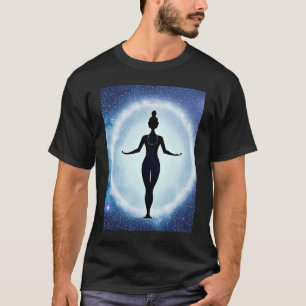 Yoga Girl Female Sun Salutation Meditation Chakra T-Shirt