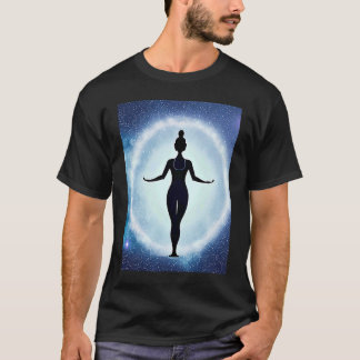 Yoga Girl Female Sun Salutation Meditation Chakra  T-Shirt