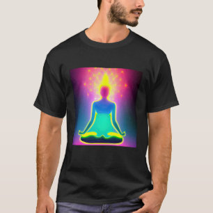 Yoga Girl Female Sun Salutation Meditation Chakra  T-Shirt