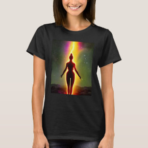 Yoga Girl Female Sun Salutation Meditation Chakra T-Shirt