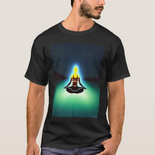 Yoga Girl Female Sun Salutation Meditation Chakra T-Shirt