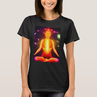 Yoga Girl Female Sun Salutation Meditation Chakra  T-Shirt
