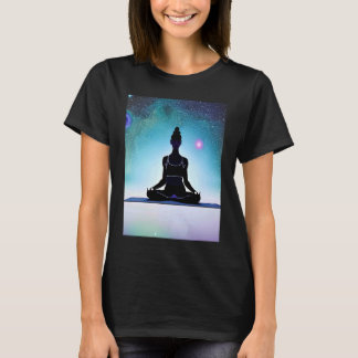 Yoga Girl Female Sun Salutation Meditation Chakra  T-Shirt