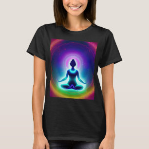Yoga Girl Female Sun Salutation Meditation Chakra T-Shirt