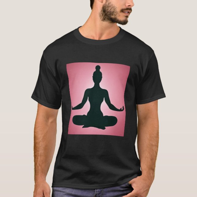 Yoga Girl Female Sun Salutation Meditation Chakra  T-Shirt (Front)