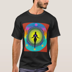 Yoga Girl Female Sun Salutation Meditation Chakra T-Shirt