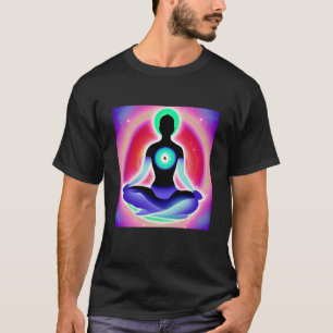 Yoga Girl Female Sun Salutation Meditation Chakra  T-Shirt