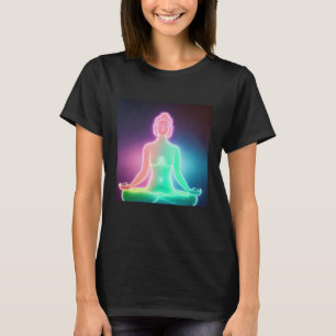 Yoga Girl Female Sun Salutation Meditation Chakra  T-Shirt