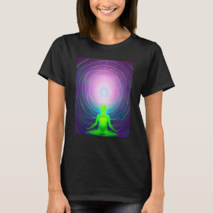 Yoga Girl Female Sun Salutation Meditation Chakra  T-Shirt