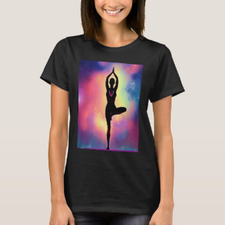 Yoga Girl Female Sun Salutation Meditation Chakra  T-Shirt