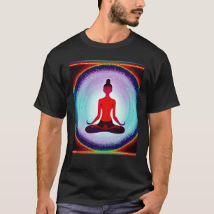 Yoga Girl Female Sun Salutation Meditation Chakra T-Shirt
