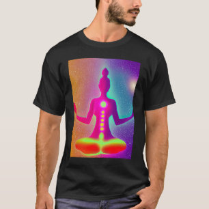 Yoga Girl Female Sun Salutation Meditation Chakra T-Shirt